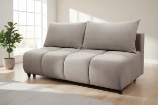 Sofa 3-Sitzer mit Schlaffunktion XENIO in Stoff Soft Braun