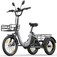 Vankel E-Bike Faltrad AG1 3 rad Faltbares Damen u. Herren E-Fahrrad 960WH Pedelec, 120 km, Heckmotor, 960 Wh, (Beleuchtungsset mit Batterieladegerät, Batterieschlüssel, Werkzeug), Faltbares 3-Rad-E-Bike 250W, 48V 20AH Akku, 20"×3.0" Reifen