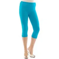 YESET Caprihose Capri 3/4 Leggings Spitze Baumwolle Damen TURKIS XXXL