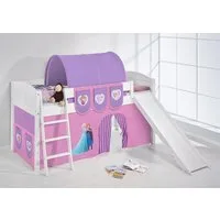 Lilokids Hochbett Hochbett mit Rutsche IDA Landhaus FROZEN Spielbett Eiskönigin