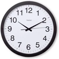 Hama Wanduhr Uhr "Aruba", Ø 40 cm, ohne Ticken, Schwarz (geräuscharm)