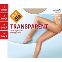 Nur Die Feinstrumpfhose Transparent 15 DEN Damen (1er/3er/6er/9er Pack 3 St) nylon transparent Fein-strumpfhose durchsichtig frauen multi-pack