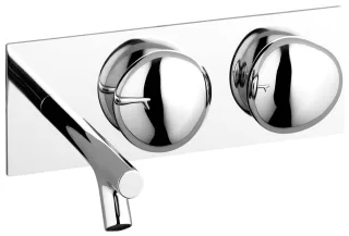 VitrA Istanbul Zweigriff-Waschtischarmatur Unterputzmontage Ausladung 18 cm Chrom,A42846 A42846