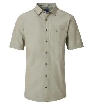 REDMOND - Freizeithemd Kurzarm grün - Gr. - 4XL