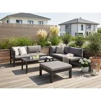 KONIFERA Gartenlounge-Set Dubai, (14-tlg), Ecklounge, Tisch 100x59 cm, Aluminium