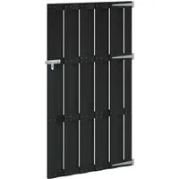 vidaXL Gartentor Gartentor 100 x 180 cm WPC und Aluminium Schwarz