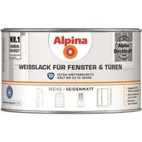 Alpina Weißlack ALPINA Weißlack, für Fenster & Türen, seidenmatt, 300ml