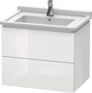 Duravit L-Cube Waschtischunterbau wandhängend Weiß Hochglanz 670x469x558 mm - LC626408585 LC626408585
