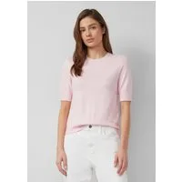 s.Oliver Kurzarmpullover Strickpullover Weicher Kurzarm-Strickpullover im Slim Fit