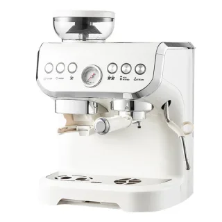 [EU Direct] NovuLife 1450W 20 Bar Espresso Machine with Built-in Grinder Visual Pressure Gauge 2L Water Tank Steam Wand