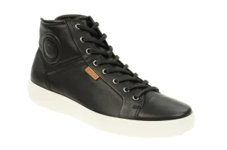 Ecco 43002301001 Schwarz Soft 7 Damen Stiefeletten - Leder, Flach, Gummisohle