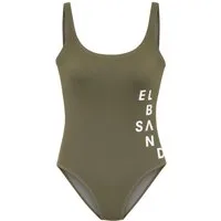 Elbsand Badeanzug Deep mit Logo in Kontrastfarbe