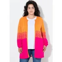 Angel of Style Strickjacke Strickjacke gerade offene Passform Colorblocking