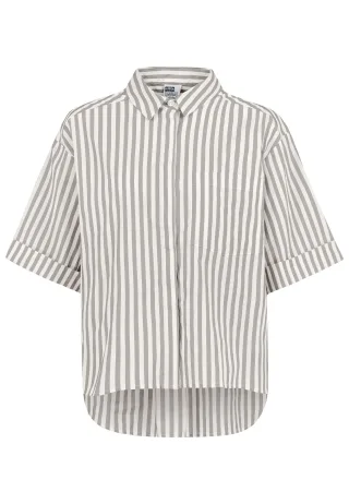Authentic Style - RE9CIGt1cnphcm0gQmx1c2UgQWxsb3ZlciBQcmludA== stripes: light mud brown-white - Gr. - S