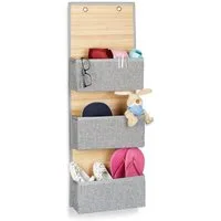 relaxdays Hängekorb 2x Hängeaufbewahrung Bad für Wand/Tür, L
