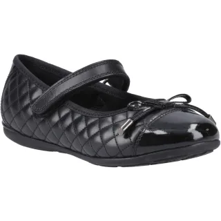 Hush Puppies Lottie Mädchenschwarze Ballettschuhe Aus Leder