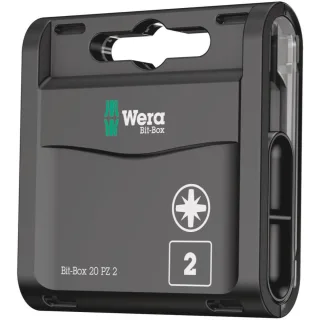 Wera Bit-Box 20 PZ, PZ 2 x 25 mm, 20-teilig - 05057760001