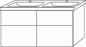 Sanipa Waschtischunterbau mit Auszügen 3way BP4681R