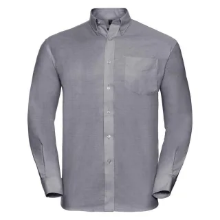 Russell Collection - Formelles Hemd für Herren Langärmlig (Silber)