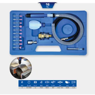 Brilliant Tools Druckluft-Stiftschleifer-Satz, 16-tlg - BT160710