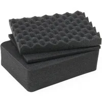 HMF Rasterschaumstoff ODR100 Koffereinlagen mit Rasterschaumstoff (3er Set), für Outdoor-Fotokoffer, 24 x 18 cm