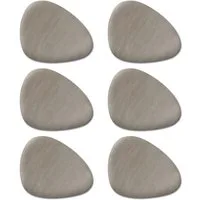 Basera® Platzset 6er-Platzset Kunstleder gebogen, (6-St), metallic taupe, 42 x 34 cm