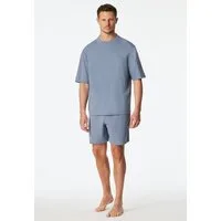 Schiesser Shorty Modern Nightwear (2 tlg) mit Rundhalsausschnitt und kurzem Arm, leichter Oversize-Fit