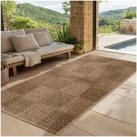 SIMPEX24 Outdoorteppich Boho Design, Läufer, Höhe: 5 mm, Outdoor Teppich Wetterfest Modern Wohnzimmer Küchen Terrasse Balkon