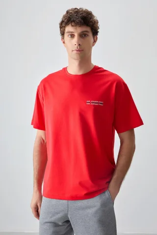 Übergrößtes bedrucktes Baumwoll-Jersey-T-Shirt
