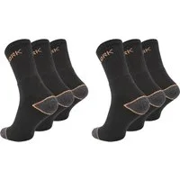 Paolo Renzo Businesssocken Berufssocken - Work Socken, für Arbeits- und Trekkingschuhe geeignet (6-Paar, Robuste Atmungsaktive Herren Work Socks mit verstärkter Ferse) Berufssocken - Work Socken, für Arbeits- und Trekkingschuhe geeignet