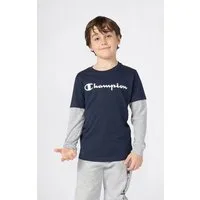 Champion Langarmshirt SPORTWEAR LONG SLEEVE Standard Fit für Kinder, mit Rundhalsausschnitt, aus Baumwolle, normale Länge