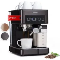 Klarstein Filterkaffeemaschine Arabica Comfort Siebträgermaschine 1350 W 20 Bar 1,8 L Touch, 1.8l Kaffeekanne, Kaffeebereiter Siebträger mit Milchschäumer & 20 bar