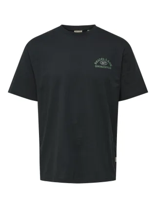 only & sons - T-Shirt - Onsfreddi grün/schwarz - Gr. - M
