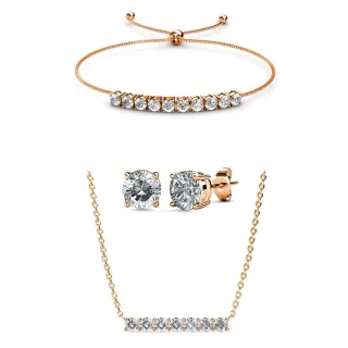 Mary Crystal Mia Sets - Roségold und Kristall
