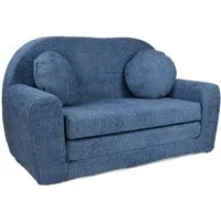 FORTISLINE Kindersofa Kindersofa aus Teddy-Stoff mit Verlängerung - Klappsofa, Spielsofa, ausklappbar