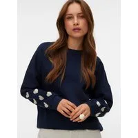 Vero Moda Sweatshirt VMKAROL BEA LS SWEAT BOX JRS GA mit Blumendruck