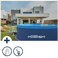 SUMMER FUN Rundpool Stahlwandpool Set rund Arizona 350x90 cm, Stahl 0, (Komplett-Set, 1-tlg), verzinkte Stahlwand