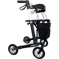 Rehasense Rollator Carbon Athlon SL, inkl. Stockhalter & Rückengurt, leicht & faltbar für Innen & Außen