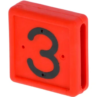 Kerbl Fußbandnummer, 1-stellig 10er Pack rot - 208423
