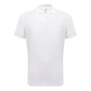 Weißes Poloshirt mit Burberry-Monogrammstickerei