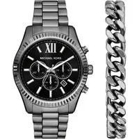 MICHAEL KORS Chronograph LEXINGTON MK9217SET, (Set, 2-tlg., mit Armband), Quarzuhr, Armbanduhr, Herrenuhr, Edelstahlarmband, analog, Tag