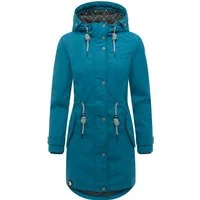 PEAK TIME Regenjacke L60042 stylisch taillierter Regenmantel für Damen