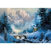 LaCute Malen nach Zahlen XL 5d Diamond Painting Winter Berg Malen nach Zahlen 50x65cm (Komplettset für 5D Diamond Painting inklusive Leinwand, Diamanten und Werkzeugen, Diamond Painting Set mit Zubehör für DIY-Kreativität und Entspannung), 50x65cm 5D
