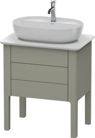 Duravit Luv Konsolenwaschtischunterbau bodenstehend Stein Grau Seidenmatt 638x450x743 mm - LU9565092 LU956509292