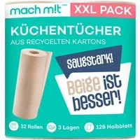 mach m!t Papierküchenrolle 4 o. 32 Rollen - 3-lagig - 128 Blatt (32-St)
