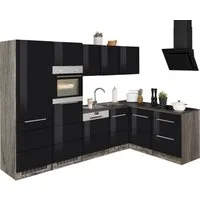 KOCHSTATION Winkelküche KS-Brindisi Stellbreite 290/170 cm, wahlweise mit E-Geräten und Induktion, mit MDF-Fronten