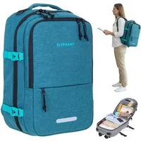 ELEPHANT Rucksack Handgepäck Flugzeug Laptop Fach Geheimtasche Daypack, Reisegepäck Gepäck Overnight Weekender Pendler Fly Medium Large