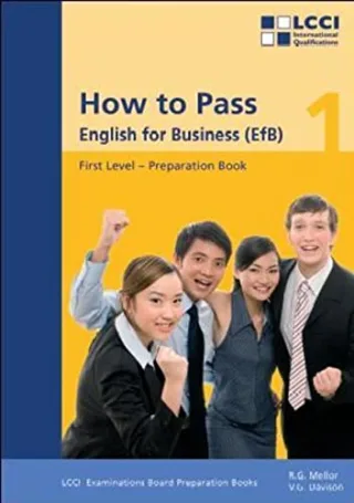 How to Pass - English for Business. LCCI Examination Preparation Books: How to Pass English for Business Bd.1 First Level [Taschenbuch] [2007] Mellor Robert G Davison Vicky G