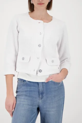 monari - Strickjacke mit Flammgarn - Gr. - 34