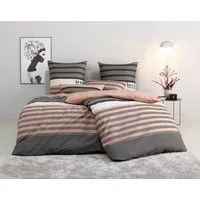 OTTO home Bettwäsche Majoran, Linon, 3 teilig, gestreifte Bettwäsche in 4 Qualitäten, Marke H.I.S by OTTO home